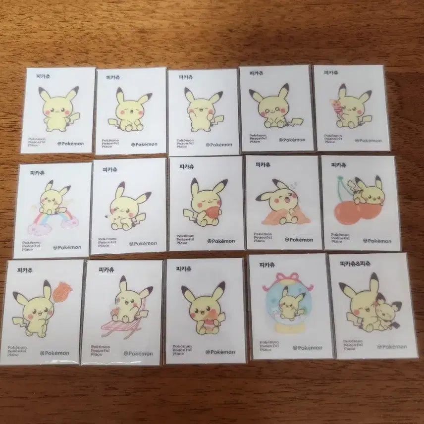 [BUNJANG] Pokemon Peace Pikachu Tteokbokki Sticker Set / 포켓몬 피스 피카츄 띠부씰 세트