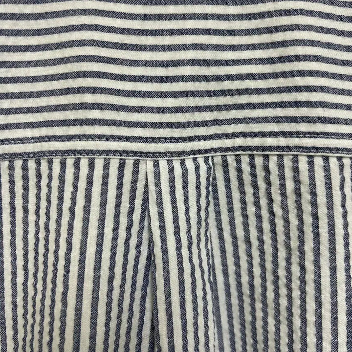 [BUNJANG] GUESS Striped Henley Neck Shirt / [여자-95]GUESS 게스 스트라이프 헨리넥 셔츠