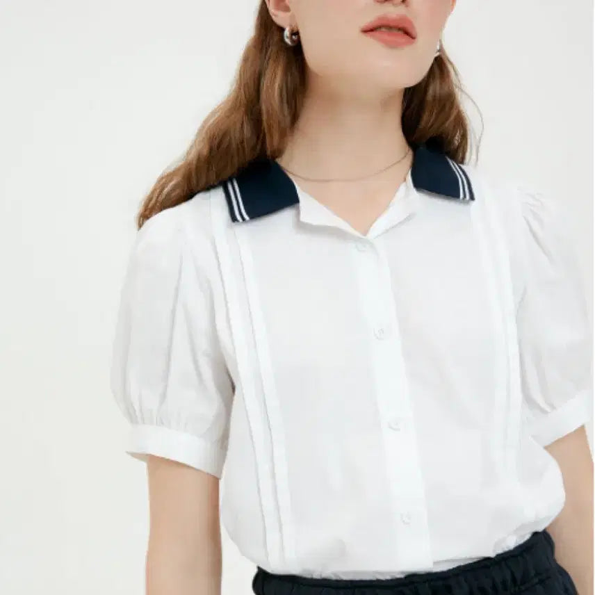 [BUNJANG] Bensimon Collar Shirt - White / 벤시몽 칼라 셔츠 BENSIMON COLLAR SHIRTS-WHITE