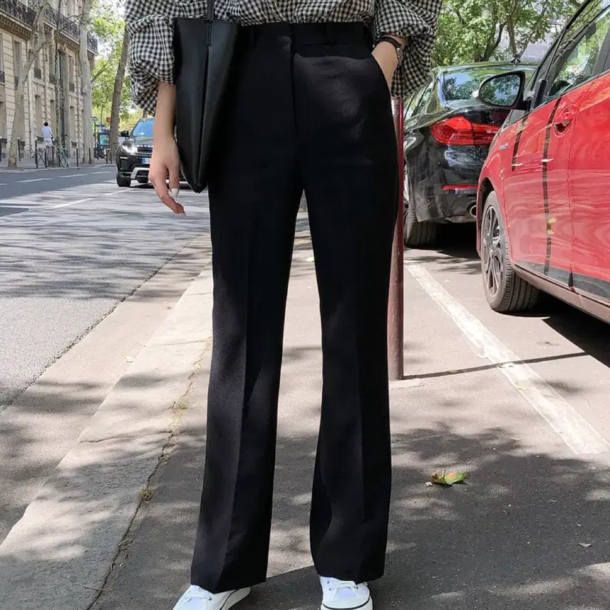 [BUNJANG] Navy Straight Fit Slacks / 슬랙스