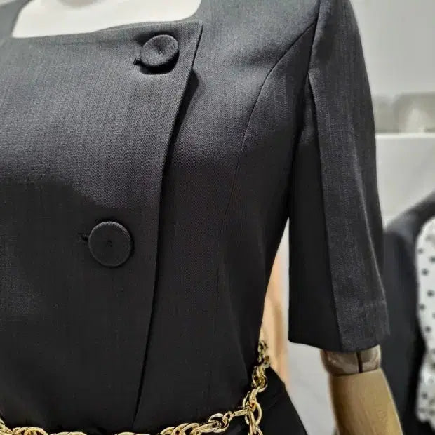 [BUNJANG] MOJO.S.PINE Square Neck Jacket Black / 모조에스핀 스퀘어넥 자켓