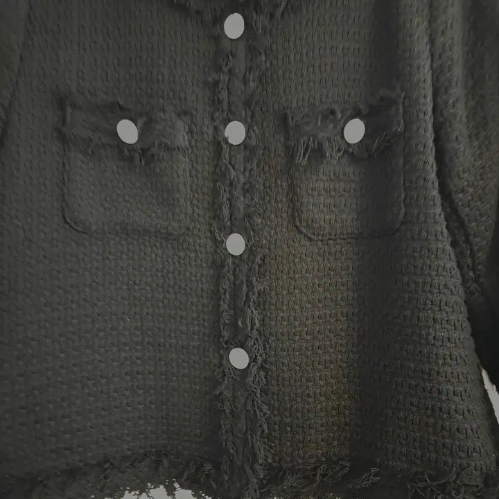 [SOLD OUT] ab.f.z 블랙 트위드 자켓 66사이즈