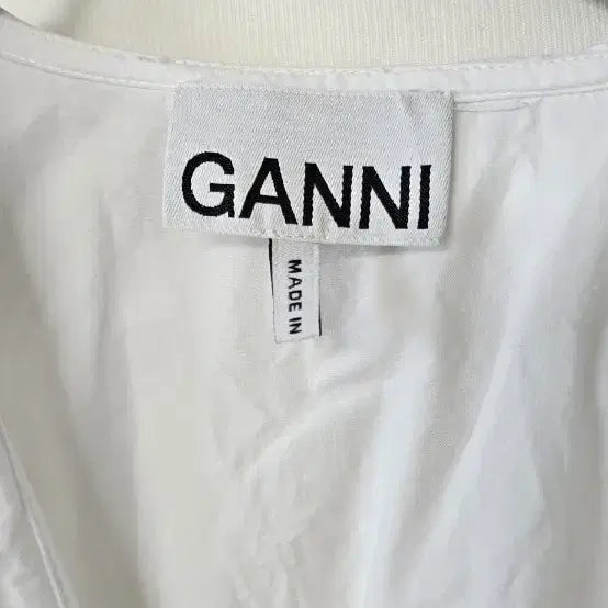 [BUNJANG] GANNI Poplin White Dress / GANNI 가니 포플린 여성 화이트 원피스