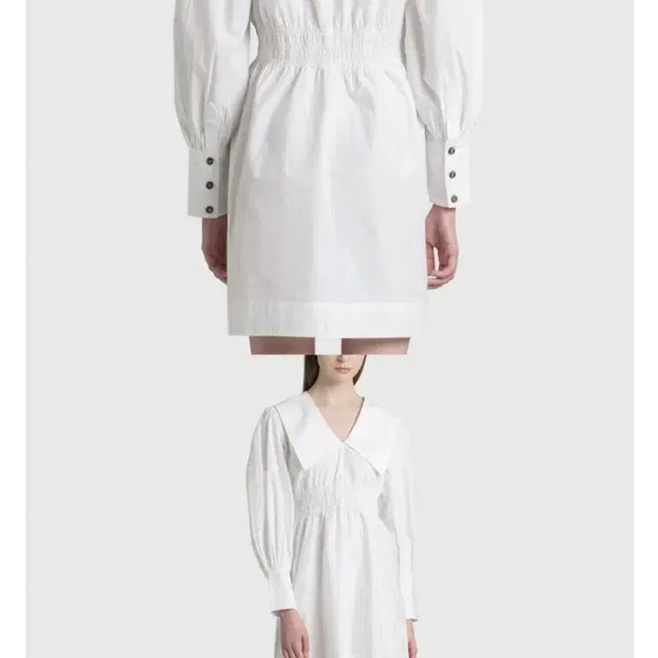 [BUNJANG] GANNI Poplin White Dress / GANNI 가니 포플린 여성 화이트 원피스
