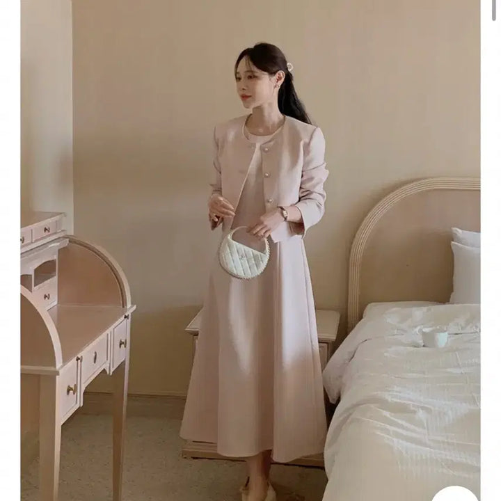 [BUNJANG] Lir en Co Tweed Setup Dress / 리리앤코 트위드 셋업 원피스 투피스 하객룩 상견례 원피스