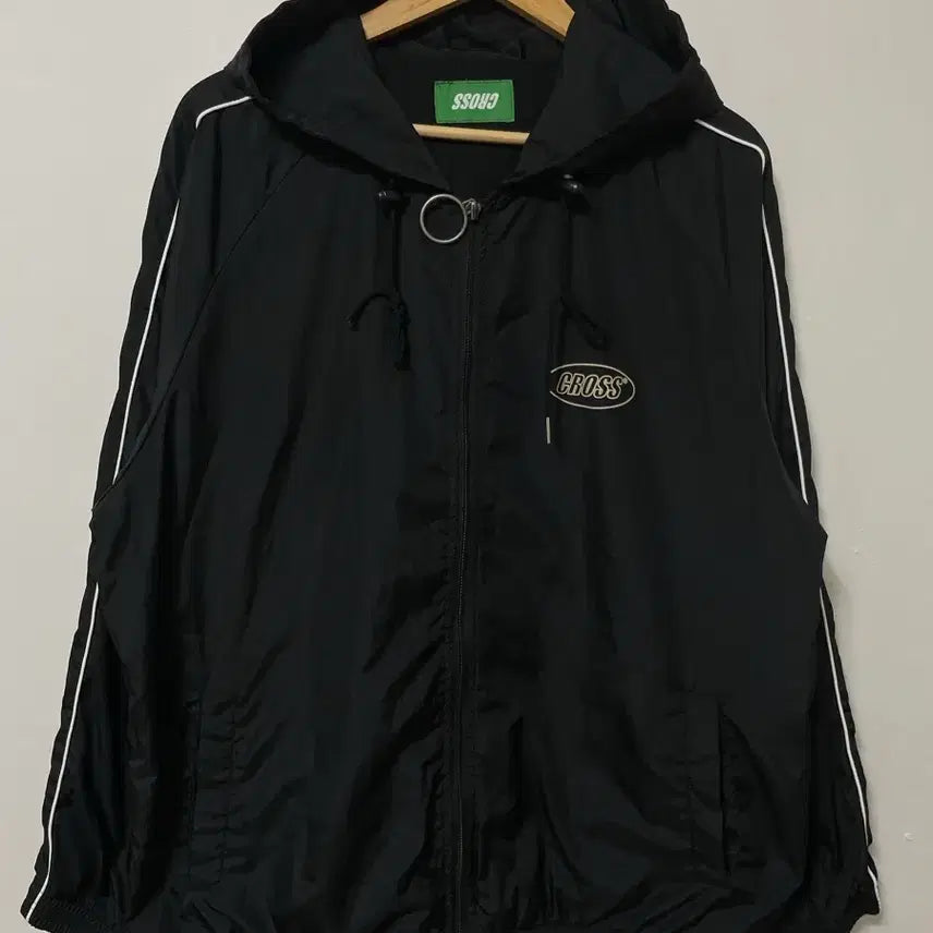 [BUNJANG] CROSS Loose Fit Hooded Windbreaker Jacket / 105-110 CROSS 루즈핏 후드 바람막이 자켓 정품