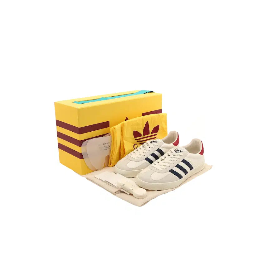 [BUNJANG] Gucci x Adidas Gazelle Sneakers White / 구찌 X 아디다스 가젤 스니커즈 화이트