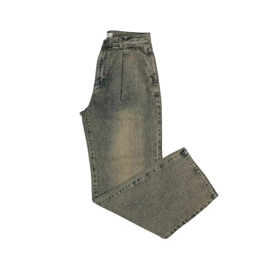 [BUNJANG] Blueslow Washed Wide Denim Pants Sand Indigo Size 34 / 비슬로우 워싱 와이드 데님팬츠 샌드 인디고 34