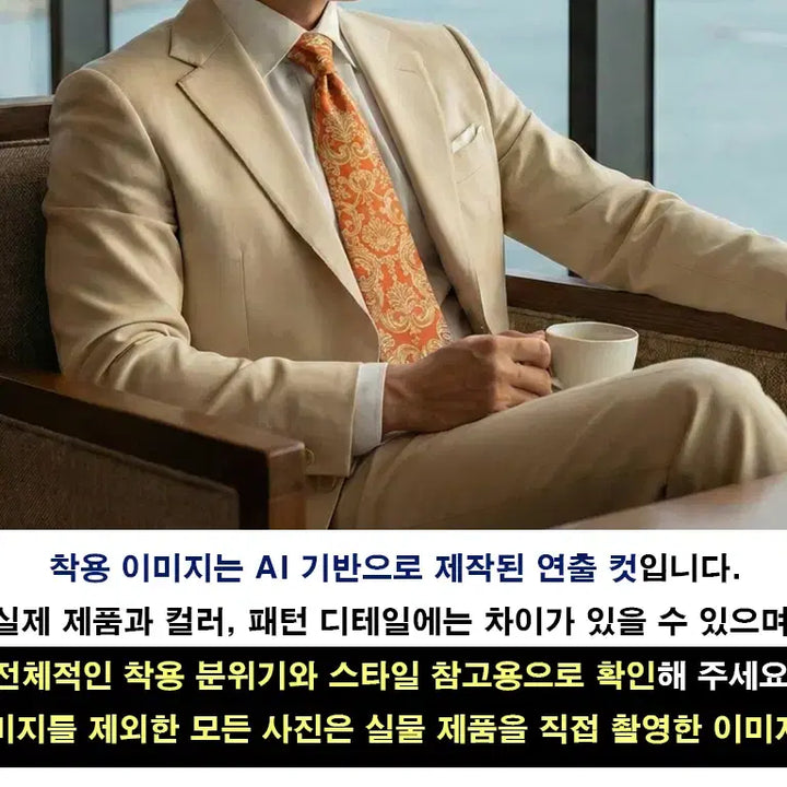 [BUNJANG] Gianfranco Ferré Silk Orange Paisley Necktie 9.7cm A+ Grade / 지안프랑코 페레 실크 오렌지 페이즐리 넥타이 9.7cm A+등급 G7