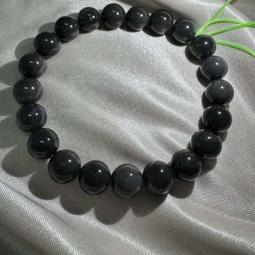 [BUNJANG] Tektite Meteorite Bracelet Glass Cooler Black and White Energy Stone / 텍타이트 운석팔찌 유리 쿨러 흑백 에너지 해운석