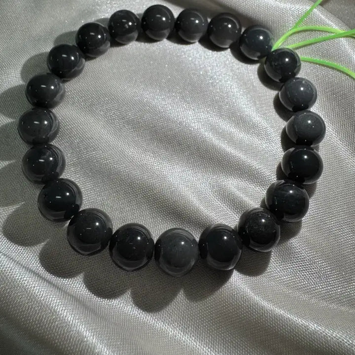 [BUNJANG] Tektite Meteorite Bracelet Glass Cooler Black and White Energy Stone / 텍타이트 운석팔찌 유리 쿨러 흑백 에너지 해운석