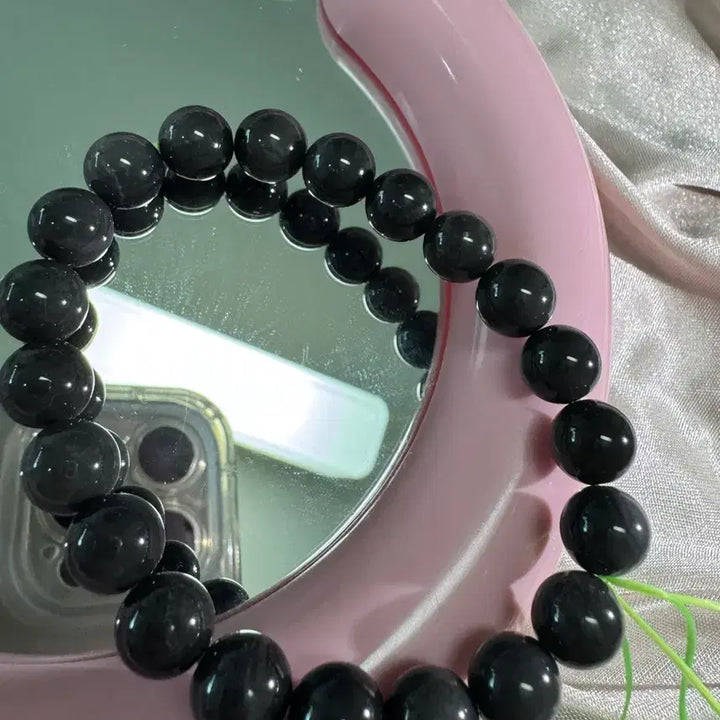 [BUNJANG] Tektite Meteorite Bracelet Glass Cooler Black and White Energy Stone / 텍타이트 운석팔찌 유리 쿨러 흑백 에너지 해운석