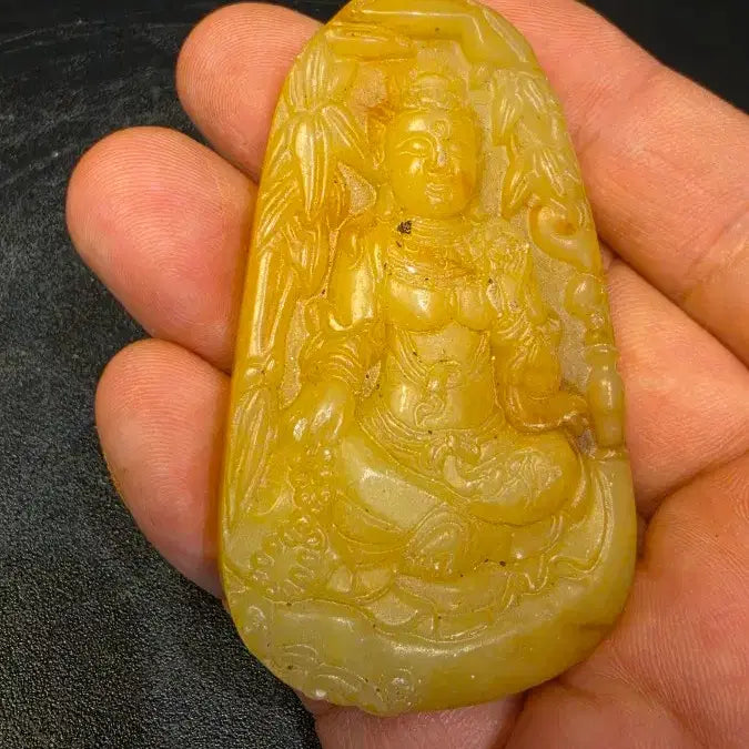 [BUNJANG] Carved Jade Shakyamuni Buddha Statue / 석가모니 옥