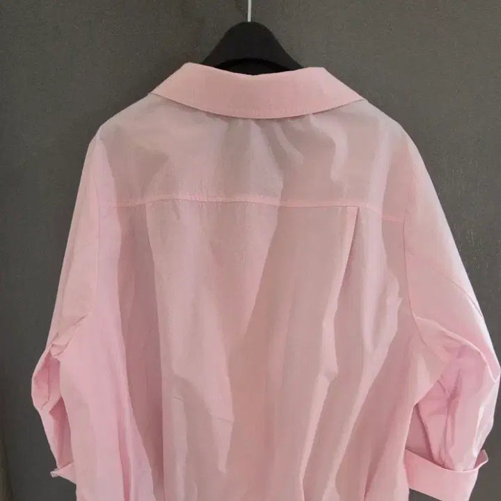 [BUNJANG] Pink Jumper Style Blouse / 핑크 점퍼형 셔츠  블라우스