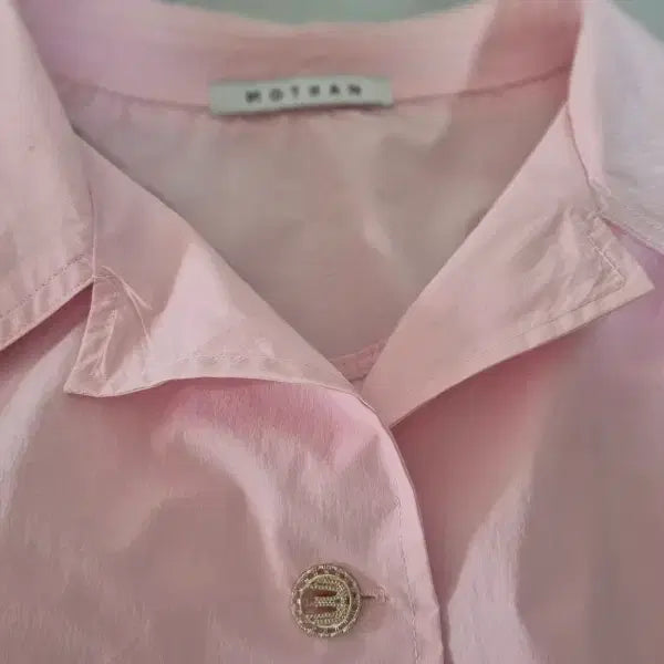 [BUNJANG] Pink Jumper Style Blouse / 핑크 점퍼형 셔츠  블라우스