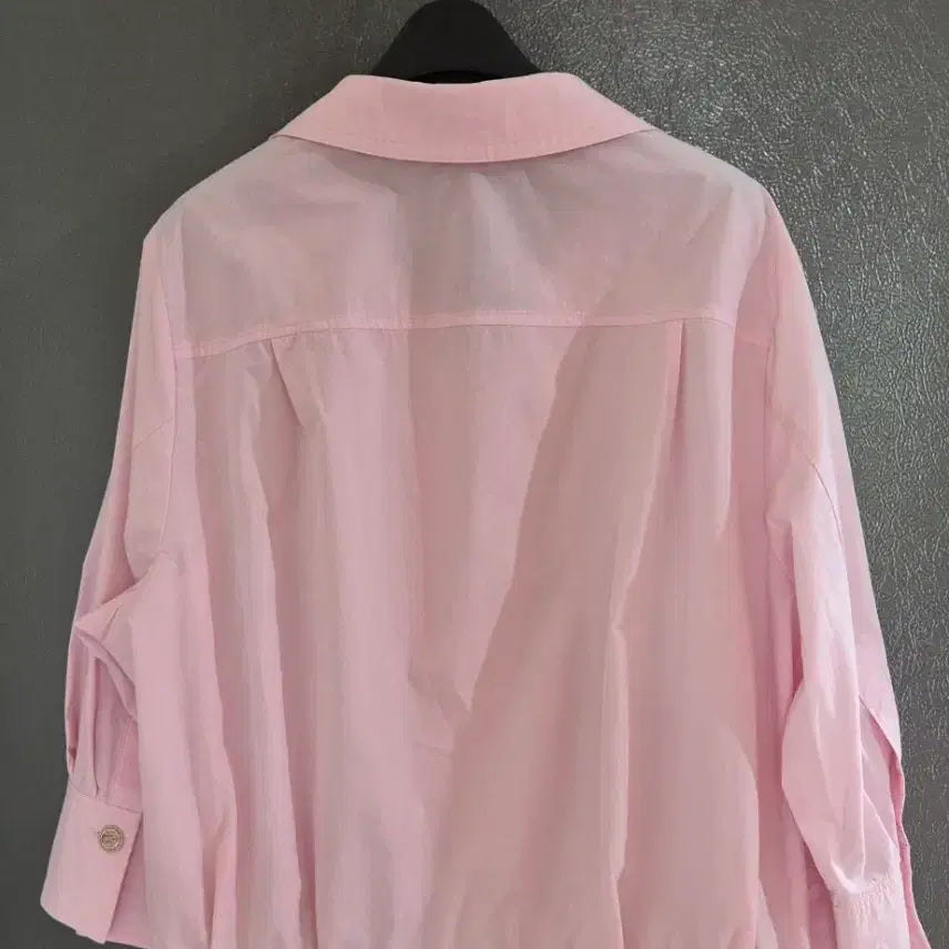 [BUNJANG] Pink Jumper Style Blouse / 핑크 점퍼형 셔츠  블라우스