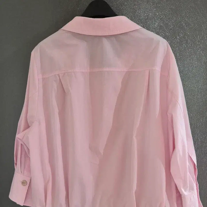 [BUNJANG] Pink Jumper Style Blouse / 핑크 점퍼형 셔츠  블라우스