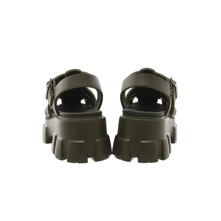 [BUNJANG] Prada Military Green Rubber Monolith Sandals / (W) 프라다 러버 샌들 밀리터리 그린