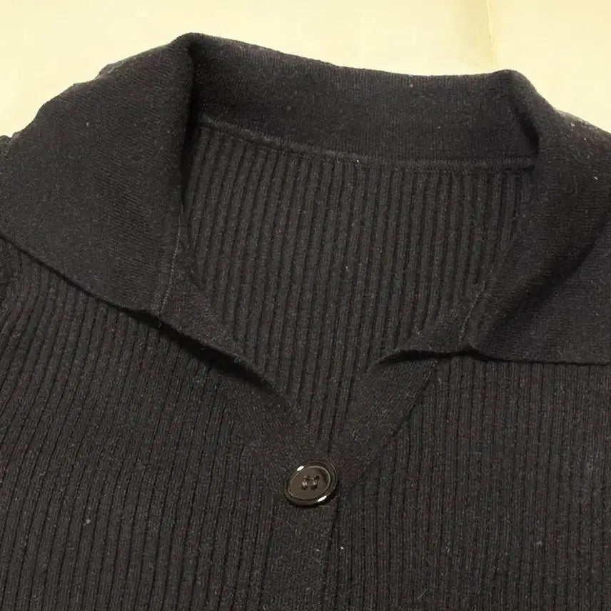 [BUNJANG] Black Knit Slim Fit Cardigan / 블랙 니트 슬림핏 가디건