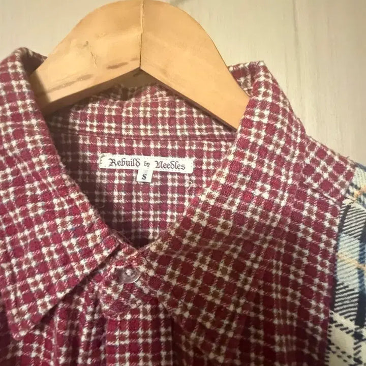 [BUNJANG] Rebuild by Needles Patchwork Shirt / 리빌드바이 니들스 셔츠