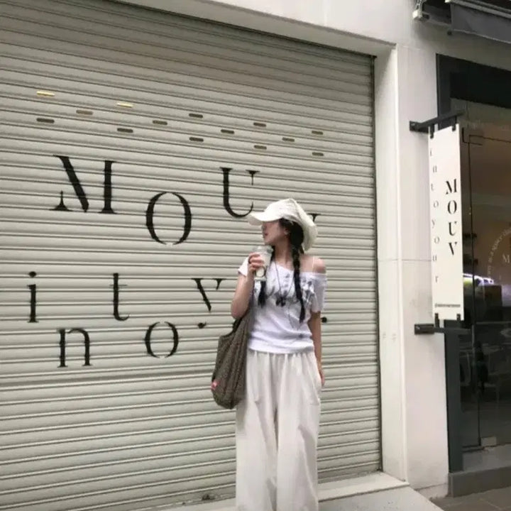 [BUNJANG] Odeur Molly Jogger Pants White / (기모O)오도어 몰리 조거 화이트