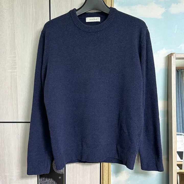 [BUNJANG] Union Blue Friday Merino Wool Knit Navy L / (L) 유니온블루 프라이데이 메리노울 니트 네이비