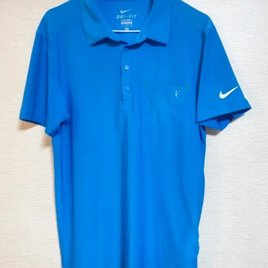 [BUNJANG] Nike Dri-FIT Roger Federer Polo Shirt / 나이키 드라이핏 블루 반팔 카라티 로저페더러M