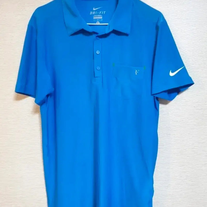 [BUNJANG] Nike Dri-FIT Roger Federer Polo Shirt / 나이키 드라이핏 블루 반팔 카라티 로저페더러M