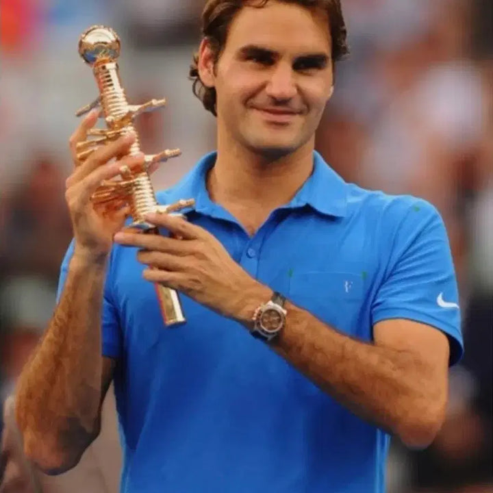 [BUNJANG] Nike Dri-FIT Roger Federer Polo Shirt / 나이키 드라이핏 블루 반팔 카라티 로저페더러M