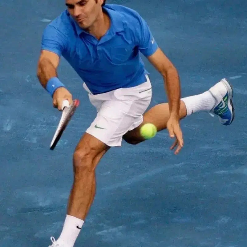 [BUNJANG] Nike Dri-FIT Roger Federer Polo Shirt / 나이키 드라이핏 블루 반팔 카라티 로저페더러M