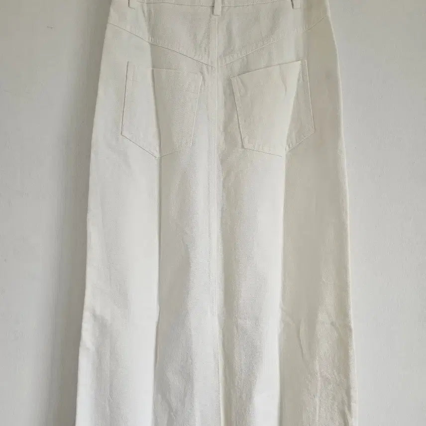 [BUNJANG] Imvely White Denim Long Skirt / 임블리 화이트 데님 롱 스커트