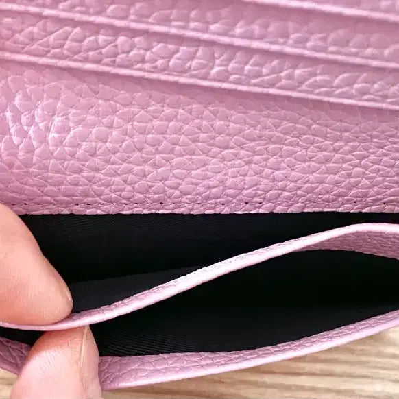 [BUNJANG] Lavender Leather Card Holder / 라벤더 컬러 가죽 카드지갑