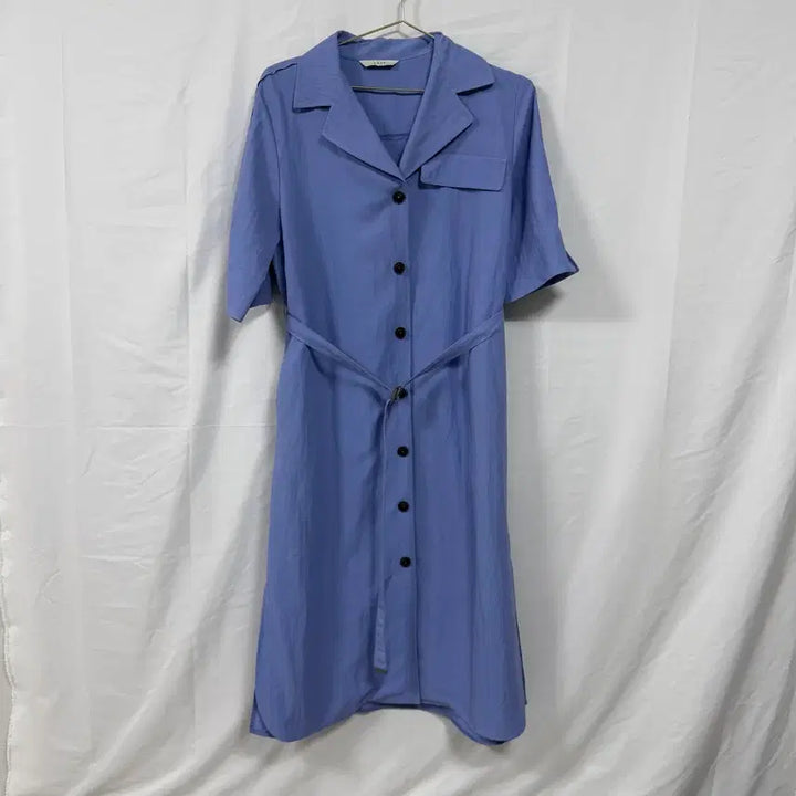 [BUNJANG] Hanssem Rat Faty Belted Long Dress / [한섬] 래트바이티 셔츠 벨티드 롱원피스