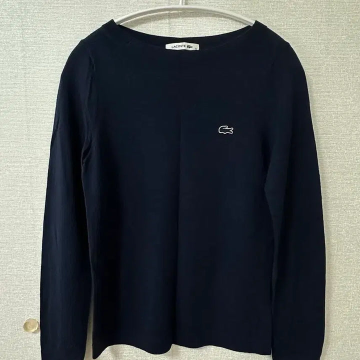 [BUNJANG] Lacoste Navy Knit Long Sleeve T-Shirt / 라코스테 네이비 니트 긴팔티