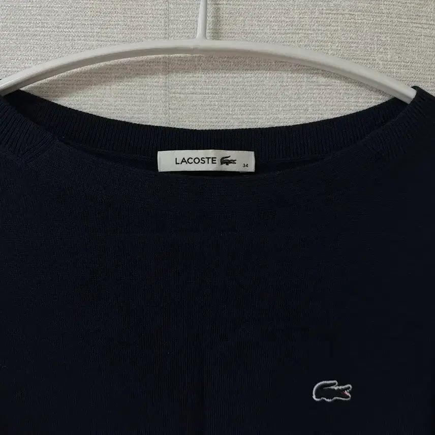 [BUNJANG] Lacoste Navy Knit Long Sleeve T-Shirt / 라코스테 네이비 니트 긴팔티