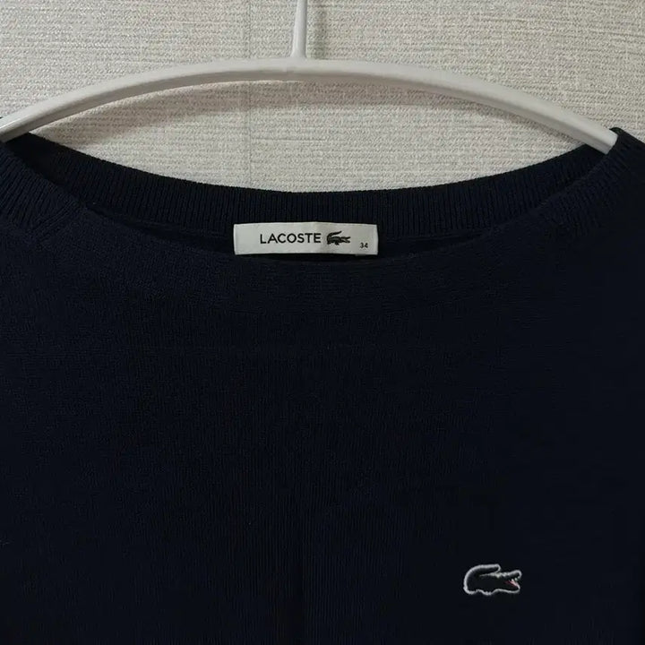 [BUNJANG] Lacoste Navy Knit Long Sleeve T-Shirt / 라코스테 네이비 니트 긴팔티