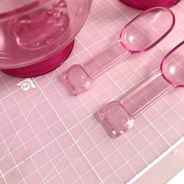 [BUNJANG] Kitty Ice Cream Sundae Cup and Spoon Set / 키티 아이스크림 빙수컵 스푼 세트