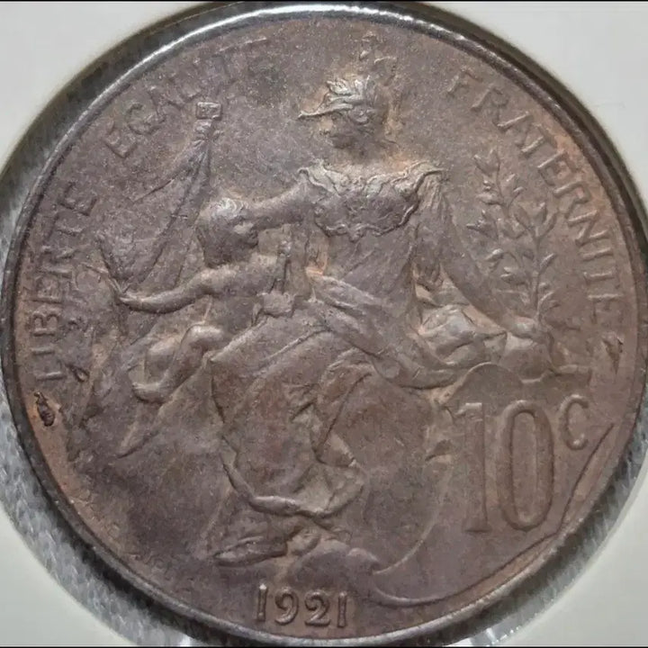 [BUNJANG] 1921 French 10 Centimes Coin / 1921년 프랑스 10 Centimes  마지막 특년도.