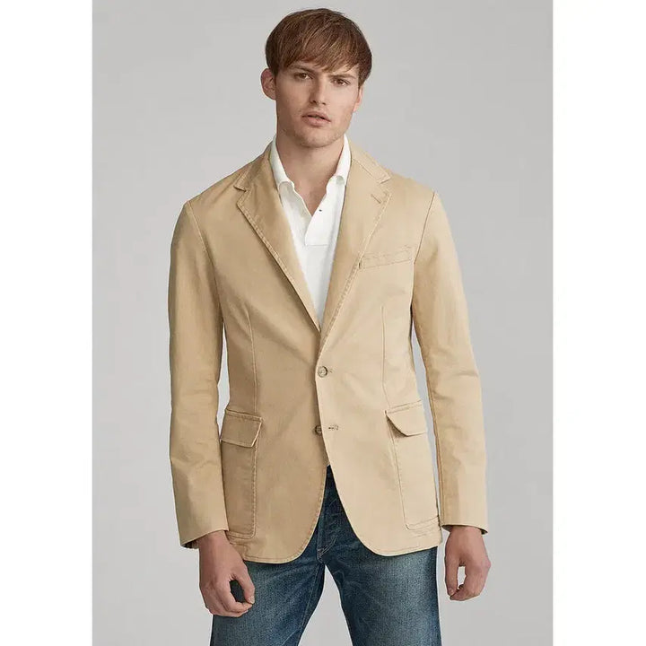 [BUNJANG] Polo Ralph Lauren Tan Beige Washed Chino Blazer Jacket M (40R) / [B+등급 M 40R] 폴로랄프로렌 탄베이지 워싱 면치노 블레이져 자켓