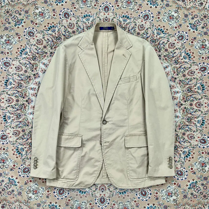 [BUNJANG] Polo Ralph Lauren Tan Beige Washed Chino Blazer Jacket M (40R) / [B+등급 M 40R] 폴로랄프로렌 탄베이지 워싱 면치노 블레이져 자켓