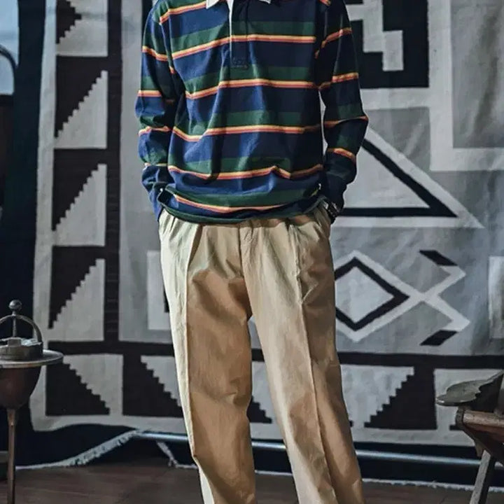 [BUNJANG] Bronson Heavy Stripe Rugby T-Shirt / [M] 브론슨 논스탁 헤비 스트라이프 럭비티 셔츠