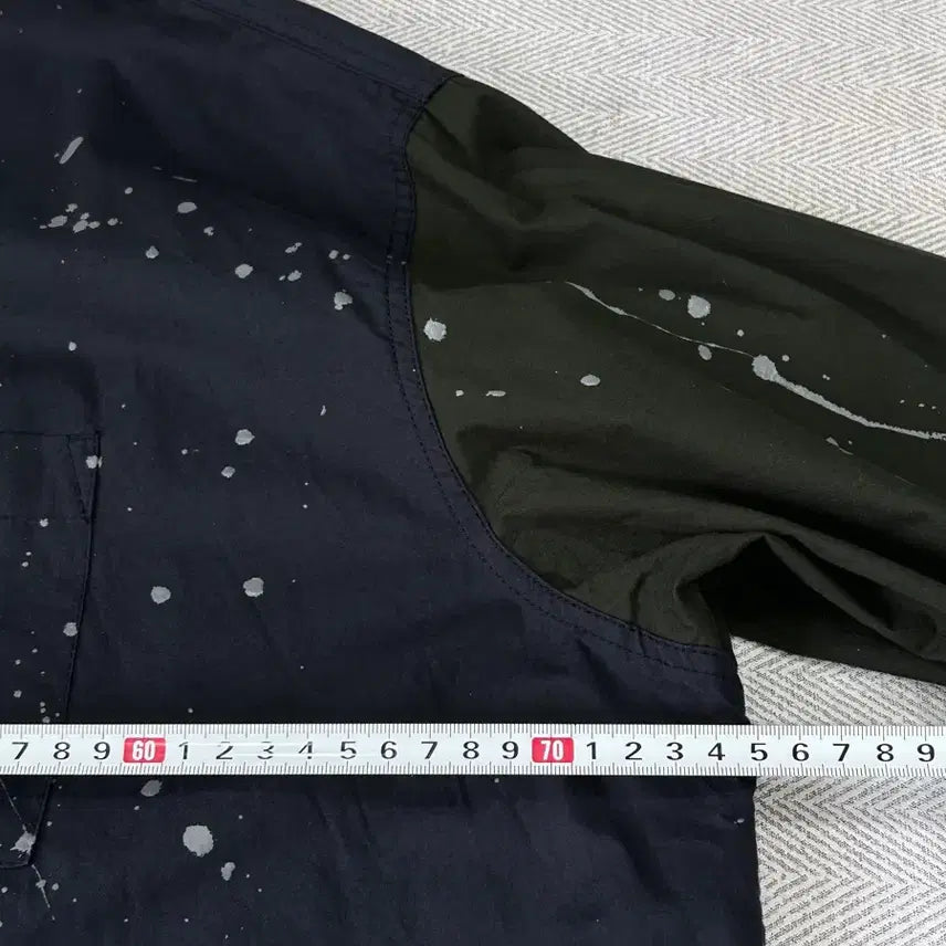 [BUNJANG] The Ilma Paint Splatter Oversized Shirt Navy Khaki / [G] 더일마 the ilma 페인트 스플래터 오버핏 셔츠 네이비카키