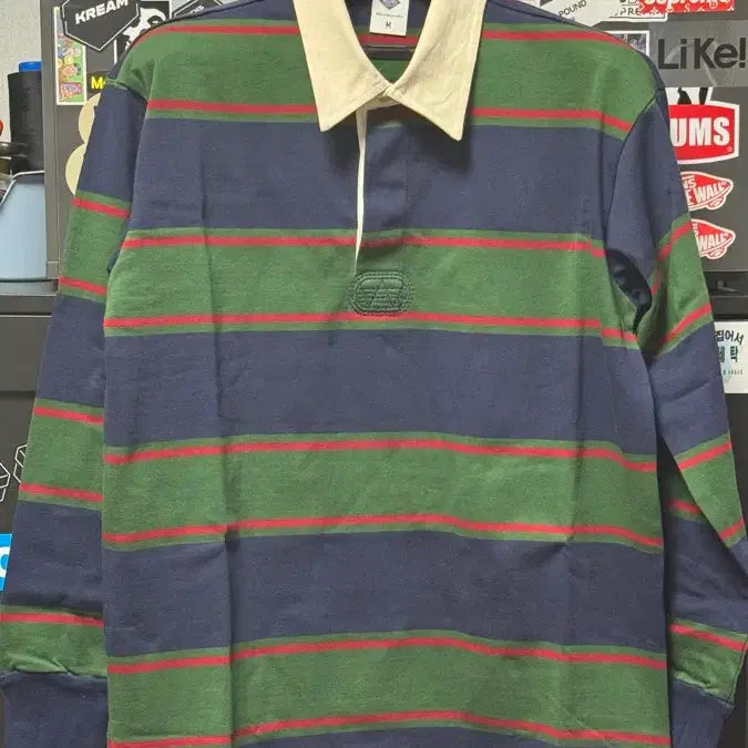 [BUNJANG] Bronson Classic Fit Striped Jersey Rugby Shirt / [M] 브론슨 논스탁 클래식핏 스트라이프 저지 럭비티 셔츠