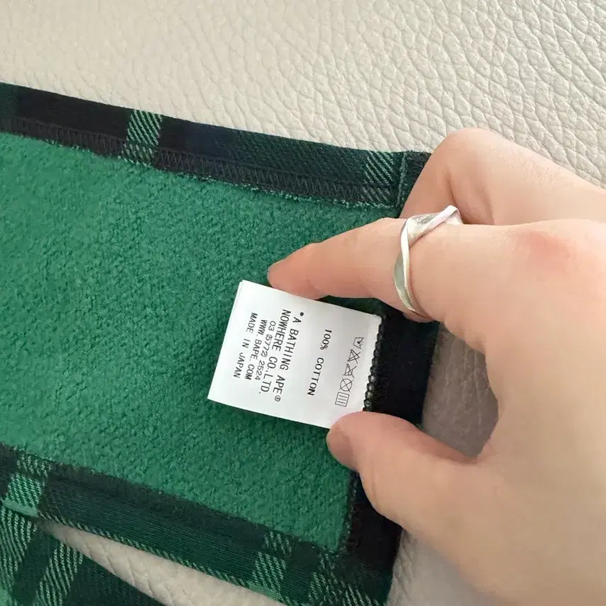 [BUNJANG] BAPE Check Muffler Green / 배이프 체크 머플러 그린 판매합니다