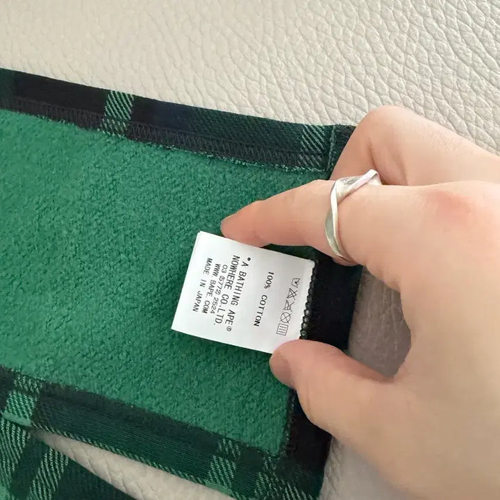 [BUNJANG] BAPE Check Muffler Green / 배이프 체크 머플러 그린 판매합니다