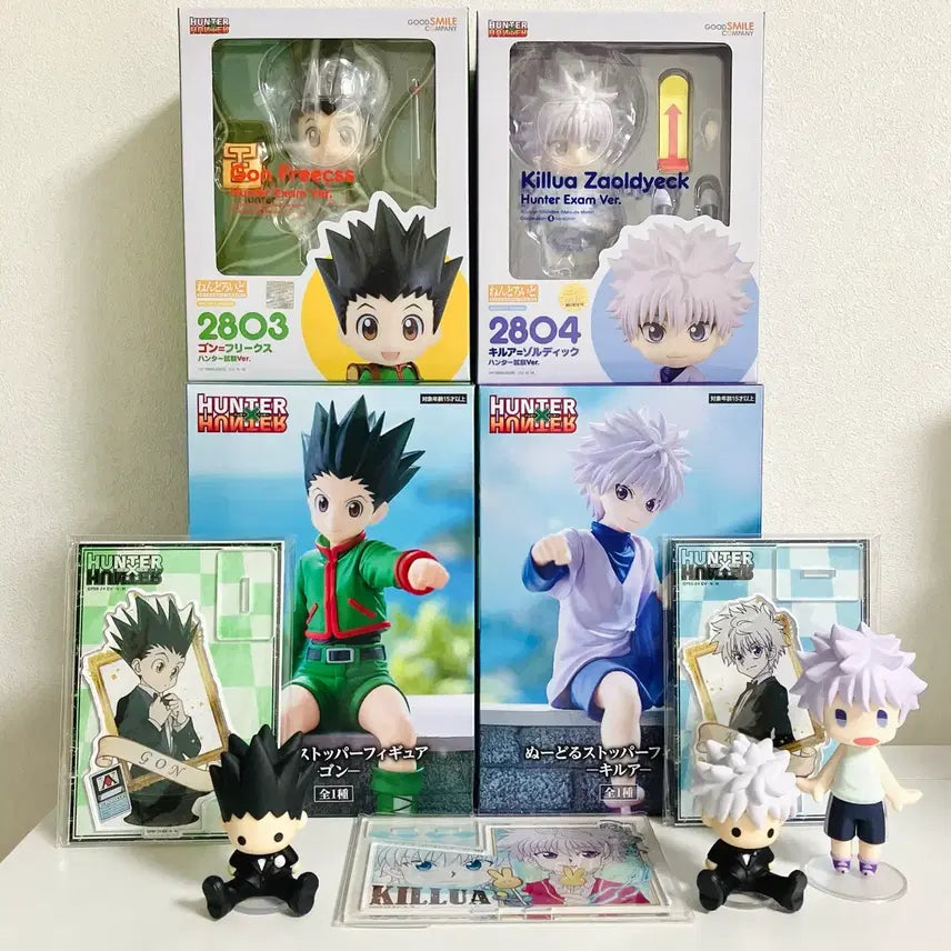 [BUNJANG] Hunter x Hunter Gon &amp; Killua Nendoroid &amp; Acrylic Set / 헌터x헌터 곤 키르아 넨도로이드 &amp; 누들 스토퍼 / 아크릴 세트