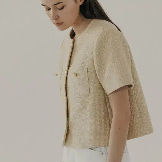 [BUNJANG] HWAAS EMILY JACKET (BUTTER) / 호와스  EMILY JACKET (BUTTER)S