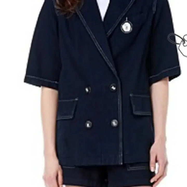 [SOLD OUT] VOV 보브 스티치 데님 반팔 자켓