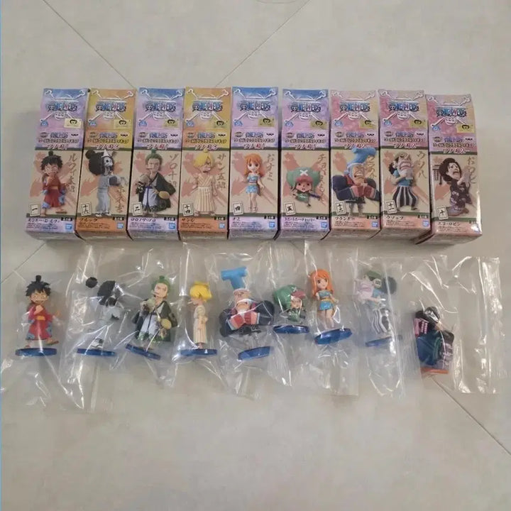 [BUNJANG] One Piece World Collectable Wano Country Straw Hat Pirates Set (9 Types) / 월드 콜렉터블 와노쿠니 밀집모자일당 9종