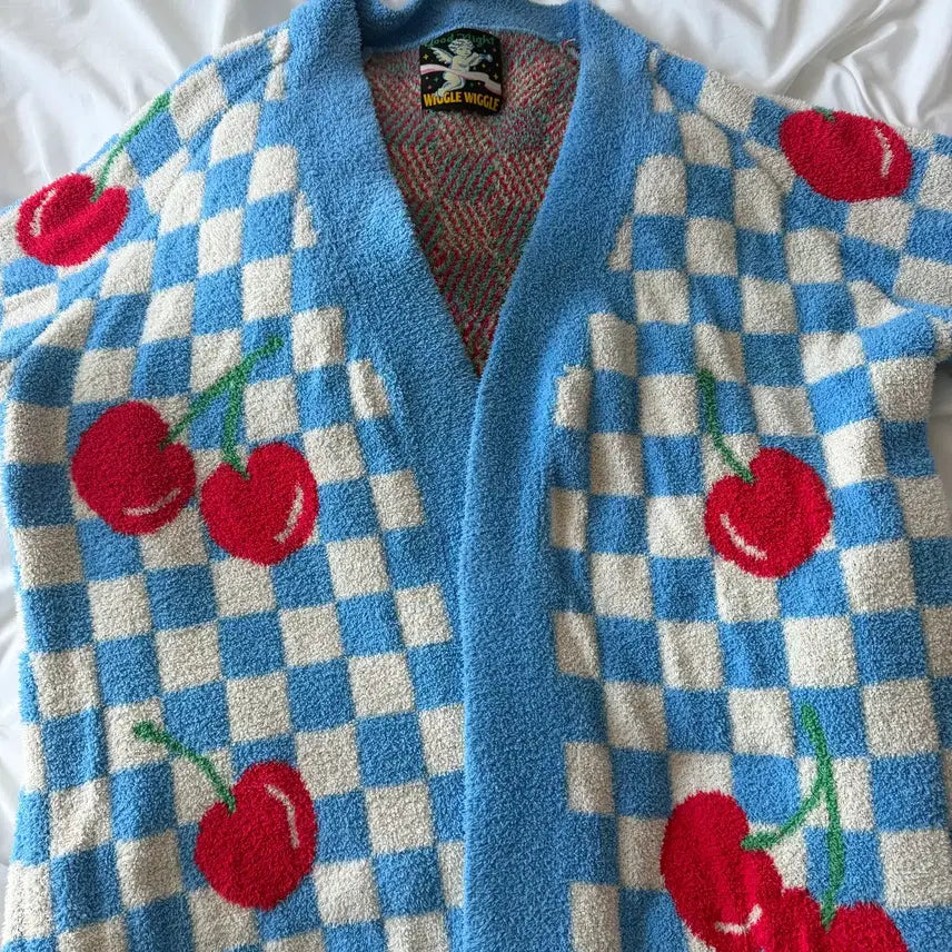 [BUNJANG] Wiggle Wiggle Cherry Lounge Robe / 위글위글 체리 라운지 로브